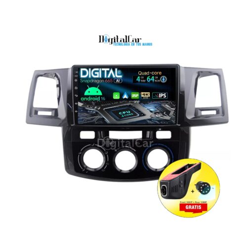 RADIO ANDROID TOYOTA HILUX/ FORTUNER 2007/16