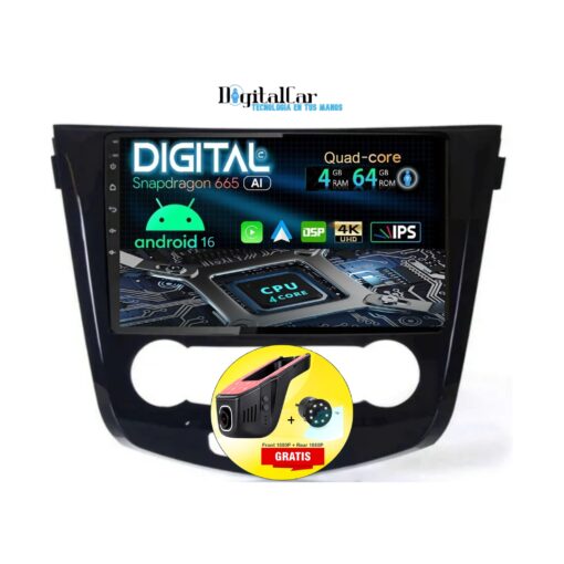 RADIO ANDROID NISSAN XTRAIL / QASHQAI 2014-2024
