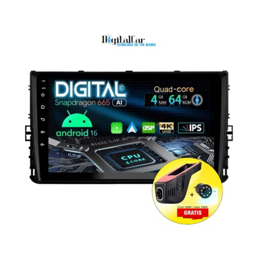 RADIO ANDROID VOLKSWAGEN VIRTUS / POLO 2019/24