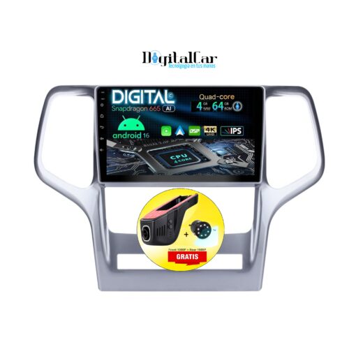 RADIO ANDROID JEEP GRAND CHEROKEE 2008/13