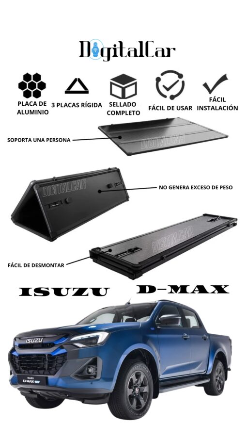 TAPA RÍGIDA CUBRE BALDE ISUZU D-MAX DMAX