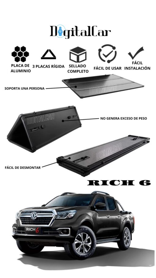 TAPA RÍGIDA CUBRE BALDE DONGFENG RICH 6