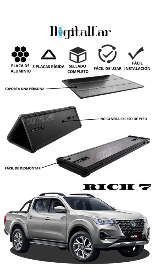 TAPA RÍGIDA CUBRE BALDE DONGFENG RICH 7